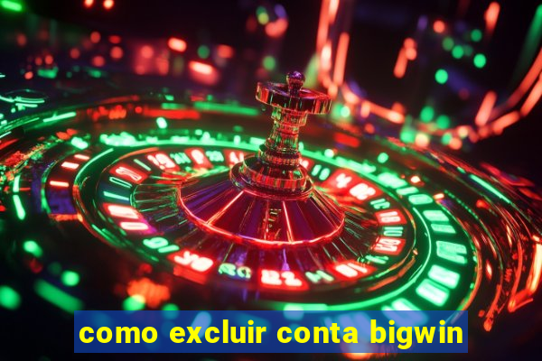 como excluir conta bigwin